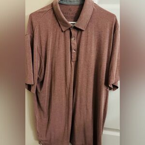 Free Fly Solid Mauve Colored Men’s XL Short Sleeve Polo Shirt .l